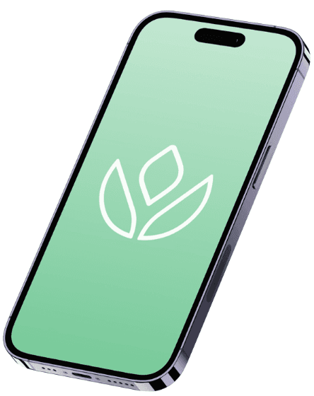 Imagem de um telefone com o app Naturals Club