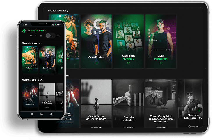 Imagem de um computador com a plataforma Naturals Academy